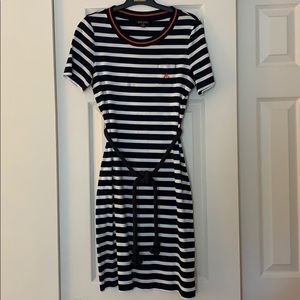 ❤️ Navy and white stripe dress